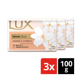 Lux Soap Bar Velvet Glow 100gX3 Multipack