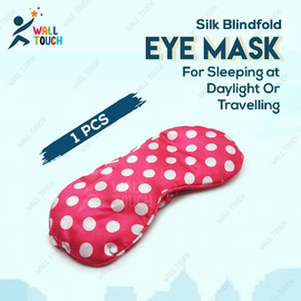 Silk Blindfold Eye Mask For Sleeping at Daylight Or Travelling; Soft & Comfortable with fiber inside 1 PC (Random Color), 3 image