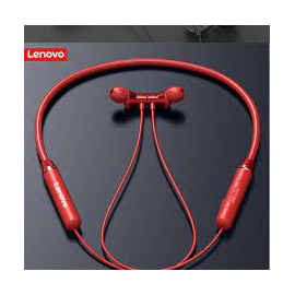 Lenovo HE05 Wireless Neckband Earphone- Red, 2 image