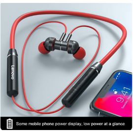 Lenovo HE06 Wireless Headphones Mini Smart Bluetooth 5.0 In-Ear Music Headset with Mic Neck Hanging Handsfree Earbuds, 3 image