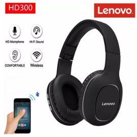 Lenovo HD300 Wireless bluetooth Headset Noise Reduction HD Call HiFi Stereo Foldable AUX Head-mounted Headphone, 2 image
