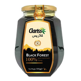 Clariss Black Forest Honey- 500gm Octagonal Glass Bottle