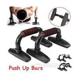Chest Pull and Push up Bars - Black