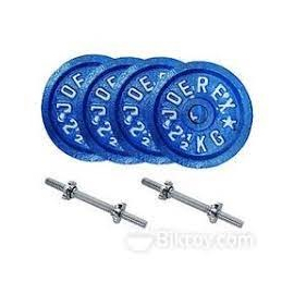Blue Dumbbell Set - Four Pieces 1.25kg Plate with one 10 inch Stick