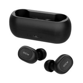 QCY T1C Bluetooth 5.0 Wireless Earphones, Color: Black, 2 image