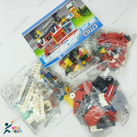 Play and Learn Educational Brain Development Cities Block Fire Truck Lego Building Set For Kids -225 Pcs