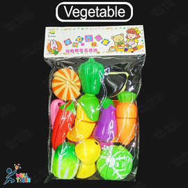 Play Food Grade High Quality Plastic Toys FRUIT / VEGETABLE Cutter Set Kits Early Educational Toys For Toddlers Boys Girls Kids