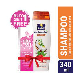 Parachute Naturale Shampoo Damage Repair 340ml (Glo-On Pink Glow Cream 50g Free)