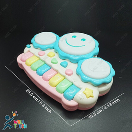 Drum Keyboard Musical Piano With Colorful Night Light K-ids Piano Music Sounding Keyboard Piano Baby Playing Type Musical Instruments Early Educational Toys For Children, 3 image