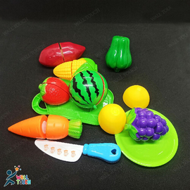 Play Food Grade High Quality Plastic Toys FRUIT / VEGETABLE Cutter Set Kits Early Educational Toys For Toddlers Boys Girls Kids, 7 image