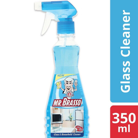 Mr. Brasso Glass & Household Cleaner Spray 350ml with Ultra Shine Formula for TV, Electronics, Fridge, Laminated Furniture, Mirror, Car Windshield