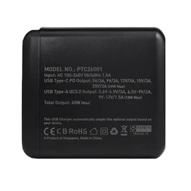 PROLiNK PTC26001 60W 2-Port USB Wall Charger With IntelliSense