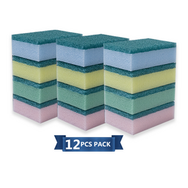 Colorful Sponge Scouring Pad  ( Big) 6pcs, 3 image