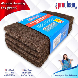 Abrasive Scouring Pad ( Brown ) 4pcs