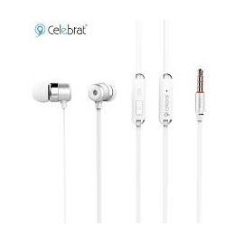 Yison G2 Flat Wire Metal Earphone In-Ear Style Super Bass 3.5mm With Mic White
