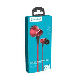 Celebrat G5 In-Ear Wired Earphones – Red, 3 image