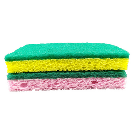 Cellulose Sponge With Scouring Pad 2pcs, 3 image