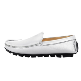 White Leather Loafer SB-S158, Size: 39, 2 image