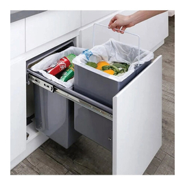 WELLMAX Kitchen Cabinet Pull Out Waste Bin