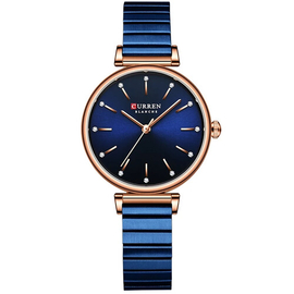 Curren 9081 Stainless Steel Analog Watch For Women - Blue