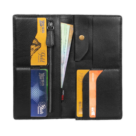 SSB Premium Leather Long Wallet(Blue) SB-W157, 3 image