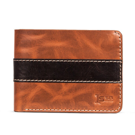Oil Pull Up Leather Striped Wallet SB-W150, 3 image
