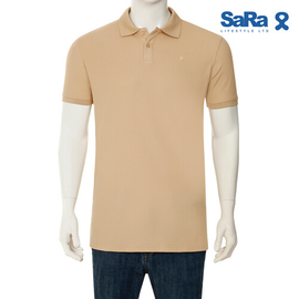 SaRa  Mens Polo Shirt (MPO162FKC-Brown), Size: S