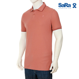 SaRa  Mens Polo Shirt (MPO162FKD-Terracotta), Size: S, 2 image