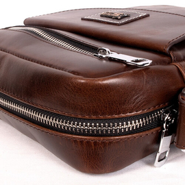 Oil Pull Up Premium Leather Messenger Bag SB-MB60, 3 image