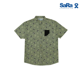 SaRa Boys Casual Shirt (BCS222AEB-Ash), Baby Dress Size: 8-9 years