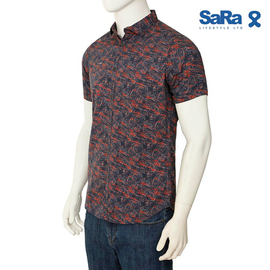 SaRa Mens Short Sleeve Shirt (MSCS92ACD-Printed), Size: S, 3 image