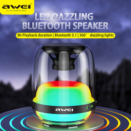 Awei Y386 Wireless Portable Bluetooth V5.1 Dual Speaker Dynamic RGB Lighting  9D Surround Stereo Deep Bass, 4 image