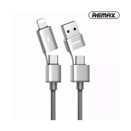 Remax RC-020t Aurora Series 4In1 Data & Charging Cables2.4A 8Pin Type-C Lightning Cable 1M