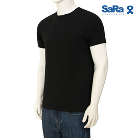 SaRa Mens T-shirt (MTS472FKA-Black), Size: S, 2 image