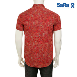 SaRa Mens Short Sleeve Shirt (MSCS92ACB-Printed), Size: S, 3 image