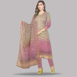 Pakiza Gorgeous Fashionable Salwar Kameez for Women Lucky (2640)  Purple Pink