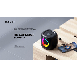 Havit SK876BT RGB Wireless Bluetooth Speaker IPX6 Waterproof, 2 image