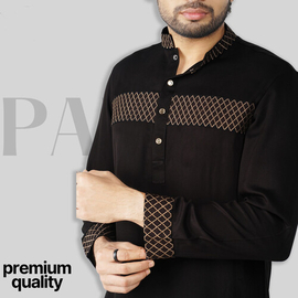 Premium Semi Long Panjabi For Men, Size: M, 2 image
