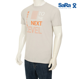SaRa Mens T-shirt (MTS432FK-Grey), Size: S, 2 image