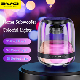 Awei Y386 Wireless Portable Bluetooth V5.1 Dual Speaker Dynamic RGB Lighting  9D Surround Stereo Deep Bass, 2 image