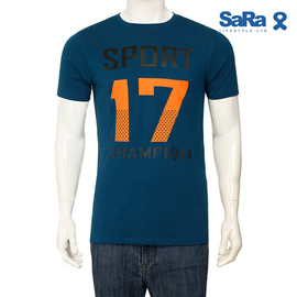 SaRa Mens T-shirt (MTS422FK-Teal), Size: S