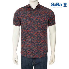 SaRa Mens Short Sleeve Shirt (MSCS92ACD-Printed), Size: S