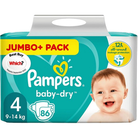 Pampers Baby Dry Jumbo Size -4 (+) 86 pcs