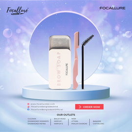FOCALLURE BROW STYLING SOAP WITH APP. BRUSH N KNIFE-FA18201