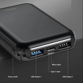 Remax RPP-26 Nowe Series 10000mAh High Speed Charging Power Bank Tiny Size With Digital Display, 2 image