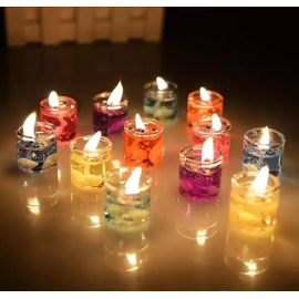 Jelly candle 6 pcs multi color