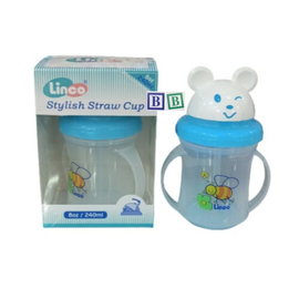 Linco Water pot With Straw For Baby 240 ml (Thailand) Blue