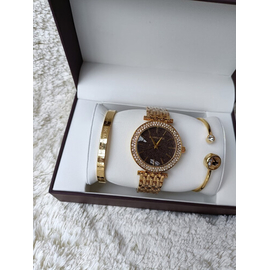 Fashionable Luxury Michael kors Stainless Steel  Wrist Watch-Golden