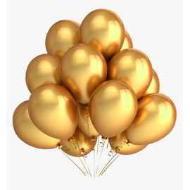 20 Pcs Glossy Monty Balloon - Golden Color