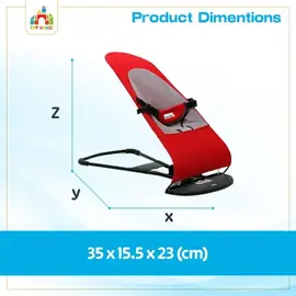 Baby Bouncer Chair Folding Soft Seat Safety Automatic Rocking Feel Merriment and Fun, 3 image